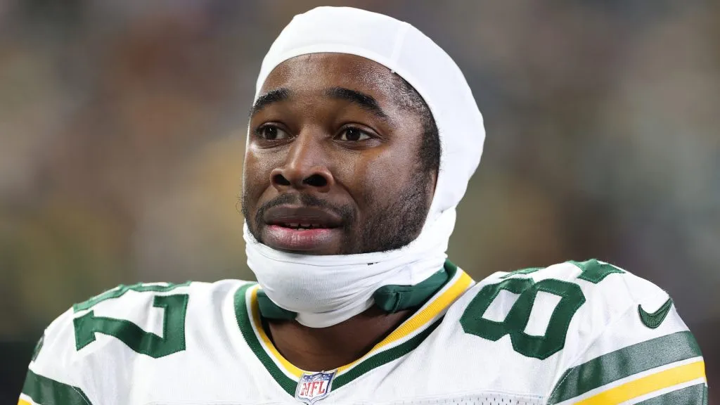 Romeo Doubs #87 of the Green Bay Packers in 2024. (Source: Steph Chambers/Getty Images)