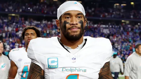 Tua Tagovailoa #1 of the Miami Dolphins.