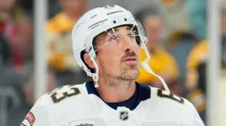 Brad Marchand at TD Garden before facing the Bruins.