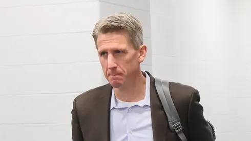 Kris Knoblauch at UBS Arena on October 16, 2025 in Elmont, New York.