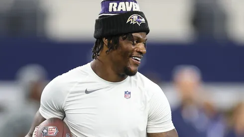 Lamar Jackson #8 of the Baltimore Ravens.