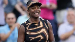 Venus Williams reacts during the 2025 US Open.