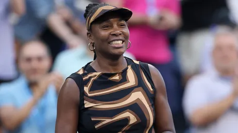 Venus Williams reacts during the 2025 US Open.