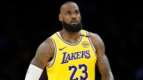 LeBron James #23 of the Los Angeles Lakers in 2025.