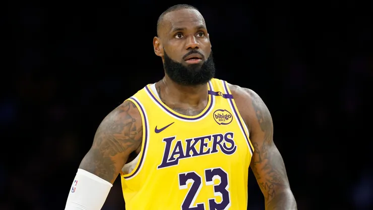 LeBron James #23 of the Los Angeles Lakers in 2025.