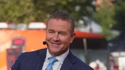 Kirk Herbstreit on the set of College GameDay on August 30, 2025 in Columbus, Ohio.