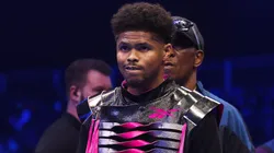 Shakur Stevenson looks on prior to the WBC World Lightweight Title fight.