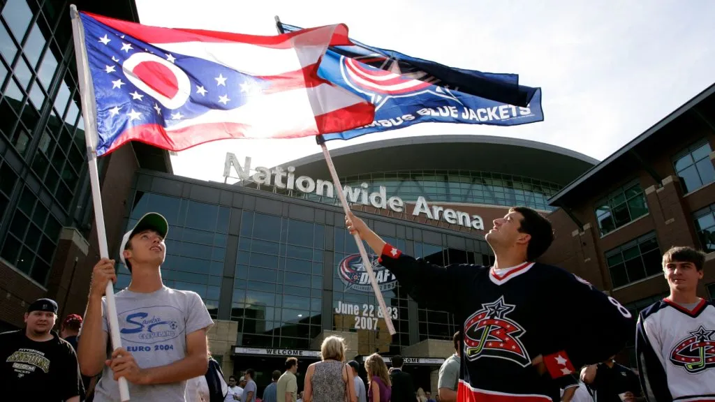 Columbus Blue Jackets fans (Source: Jamie Sabau/Getty Images)