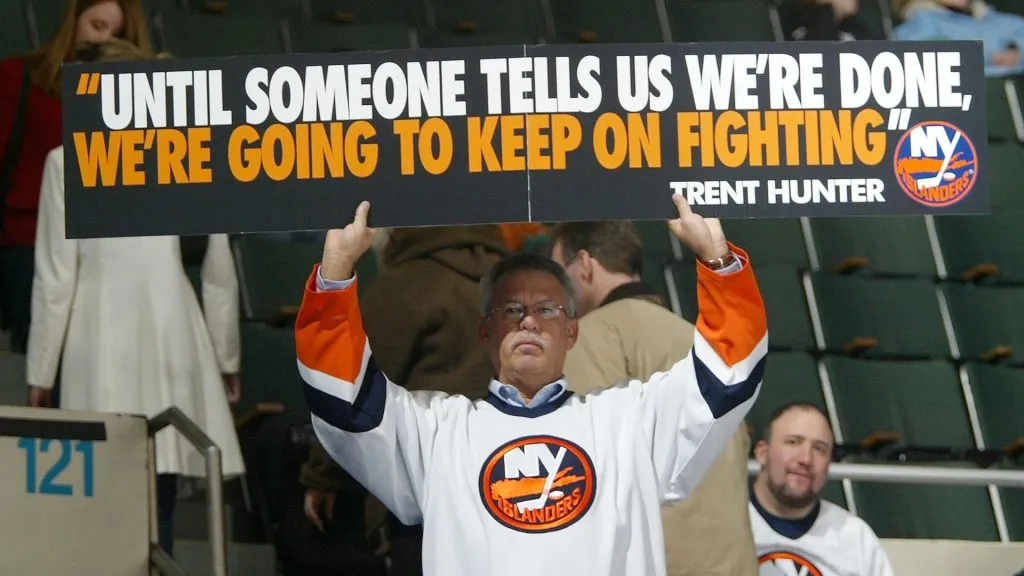 New York Islanders fan (Source: Andy Marlin/Getty Images)