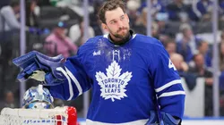 Anthony Stolarz #41 of the Toronto Maple Leafs at Scotiabank Arena on October 08, 2025.