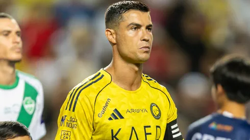 Cristiano Ronaldo of Al-Nassr walks on the field.