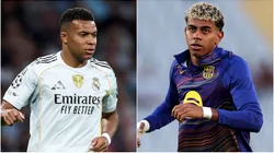 Kylian Mbappe of Real Madri and Lamine Yamal of Barcelona.