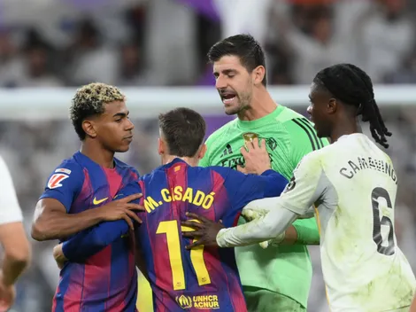Video: Heated brawl involving Yamal, Courtois at the end of Real Madrid vs Barcelona Spanish Clasico