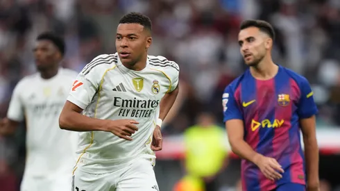 Kylian Mbappe during El Clasico between Real Madrid and Barcelona.
