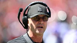 John Harbaugh looks on in the 1st quarter during a preseason game on August 23, 2025, Maryland.