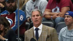 Jared Bednar at Ball Arena on October 11, 2025 in Denver, Colorado.