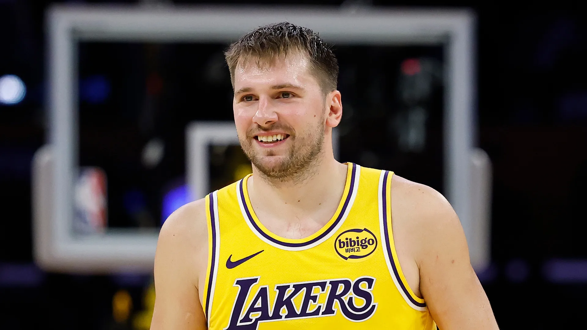 Luka Doncic #77 of the Los Angeles Lakers