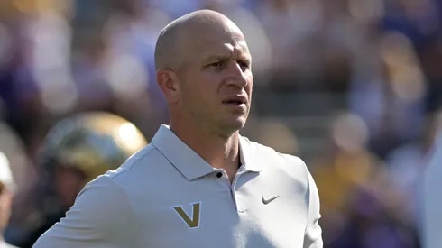 Clark Lea at FirstBank Stadium on October 18, 2025 in Nashville, Tennessee.