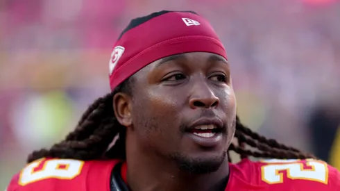 Kareem Hunt after a Chiefs game.