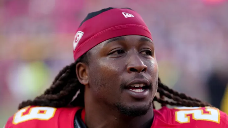 Kareem Hunt after a Chiefs game.