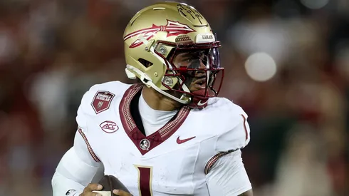 Tommy Castellanos #1 of the Florida State Seminoles.