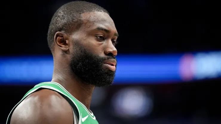 Jaylen Brown of the Boston Celtics during an NBA game.