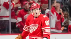 Patrick Kane at Little Caesars Arena on October 11, 2025 in Detroit, Michigan.