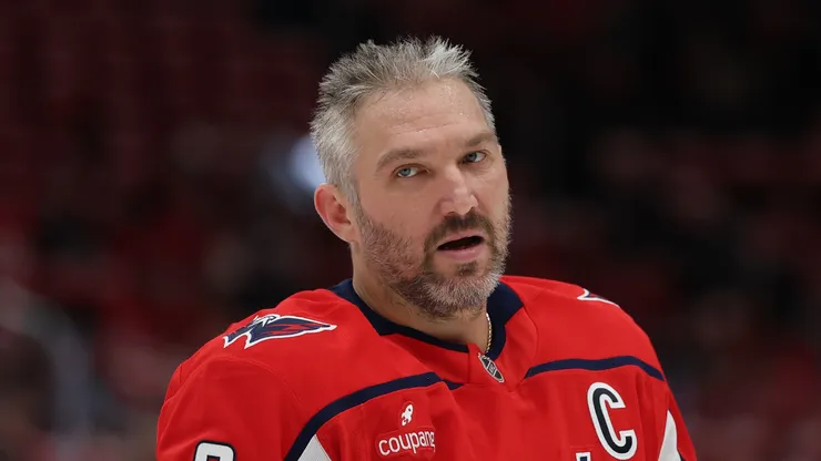 Alex Ovechkin at Capital One Arena on October 8, 2025 in Washington, DC.