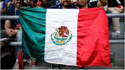 Fans show Mexican flag