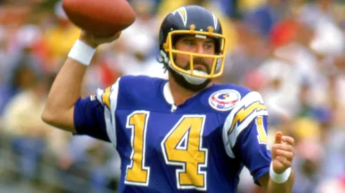Quarterback Dan Fouts #14 of the San Diego Chargers in 1983.