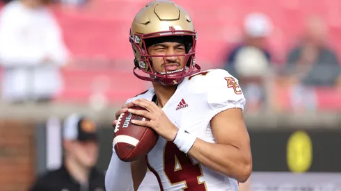 Grayson James #14 of the Boston College Eagles.