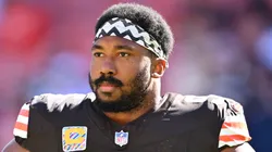 Myles Garrett defensive end of the Cleveland Browns