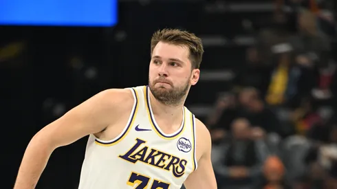 Luka Doncic #77 of the Los Angeles Lakers
