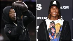 Alvin Kamara left Rashid Shaheed right.