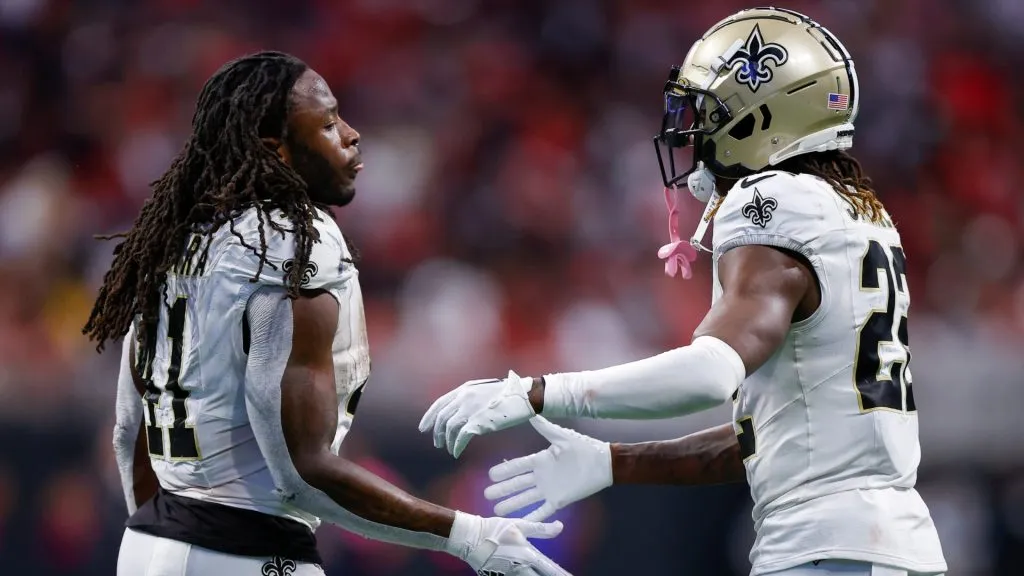 Alvin Kamara with Rashid Shaheed