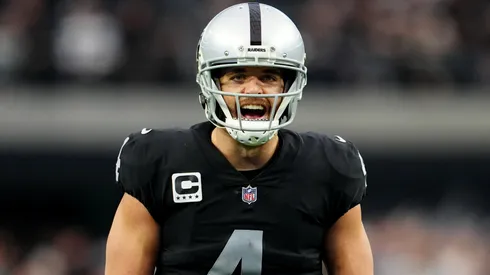 Derek Carr #4 of the Las Vegas Raiders in 2022.