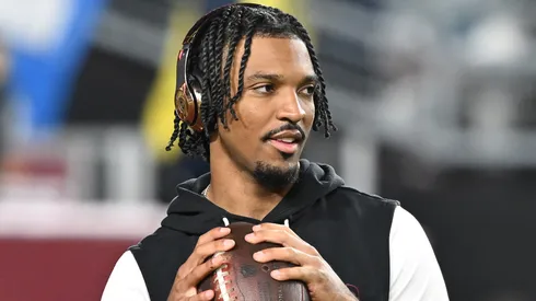 Jayden Daniels #5 of the Washington Commanders.