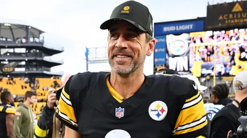 Aaron Rodgers #8 of the Pittsburgh Steelers.