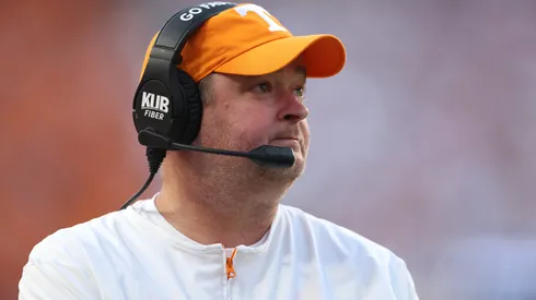 Josh Heupel the head coach of the Tennessee Volunteers.