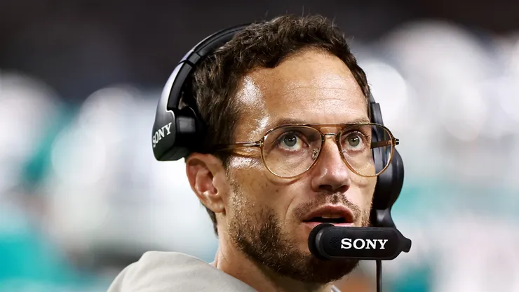 Dolphins HC Mike McDaniel during the Week 9 loss to the Ravens