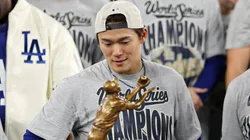 Yoshinobu Yamamoto #18 of the Los Angeles Dodgers