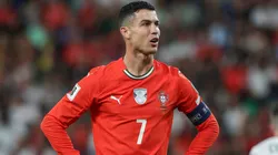 Cristiano Ronaldo of Portugal reacts during the FIFA World Cup 2026 qualifier match.