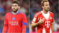 Khvicha Kvaratskhelia of PSG and Harry Kane of Bayern Munich.
