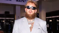 Jake Paul prepares in the locker room.