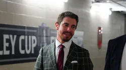 Evan Rodrigues at Rogers Place on June 14, 2025 in Edmonton, Alberta, Canada.