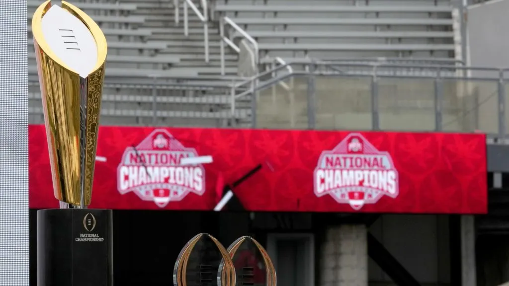 College Football Playoff National Championship Trophy. (Source: Jason Mowry/Getty Images)