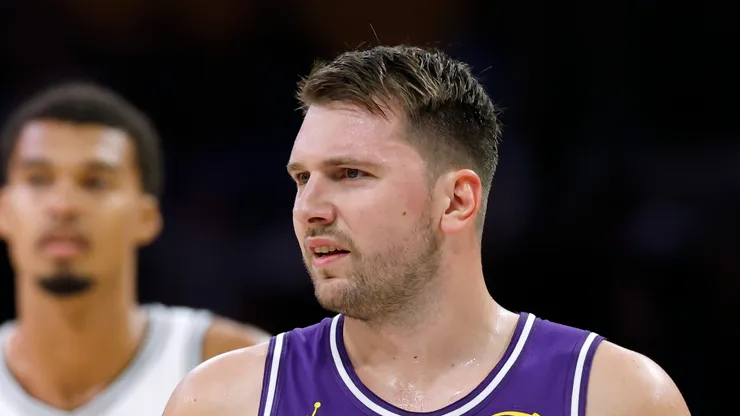 Luka Doncic #77 of the Los Angeles Lakers.