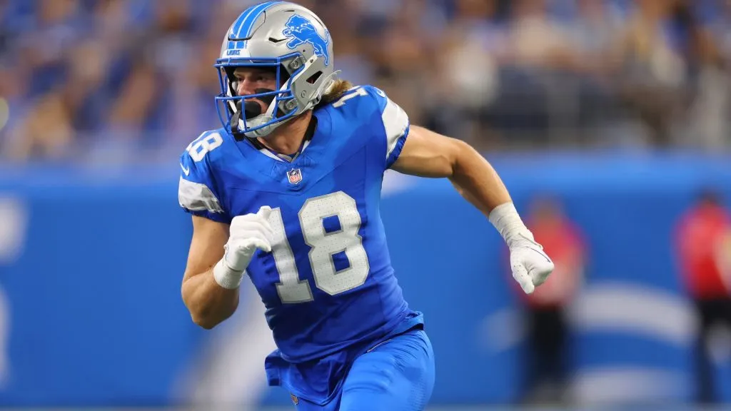 Isaac Teslaa #18 of the Detroit Lions