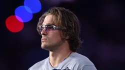 Enrique Hernández looks on