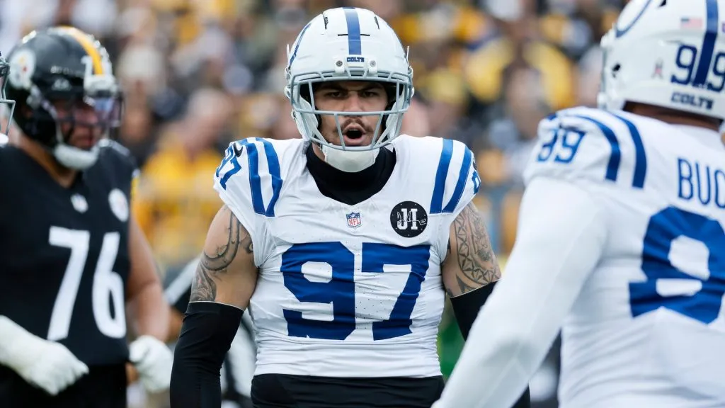 Laiatu Latu #97 of the Indianapolis Colts in 2025. (Source: Justin K. Aller/Getty Images)